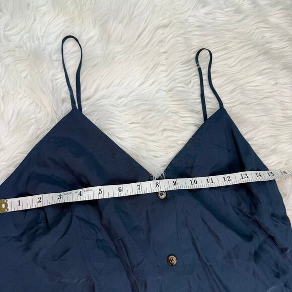 HUSH Madden Mini Slip Dress Size S Blue Minimalist Classic - Picture 8 of 16